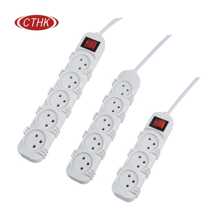 5 way israel power strip black, 5 outlet surge protector power strip