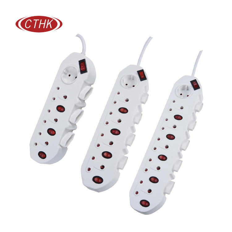 South Africa plug 11 ways extension socket power strip with ce asta with surge protection