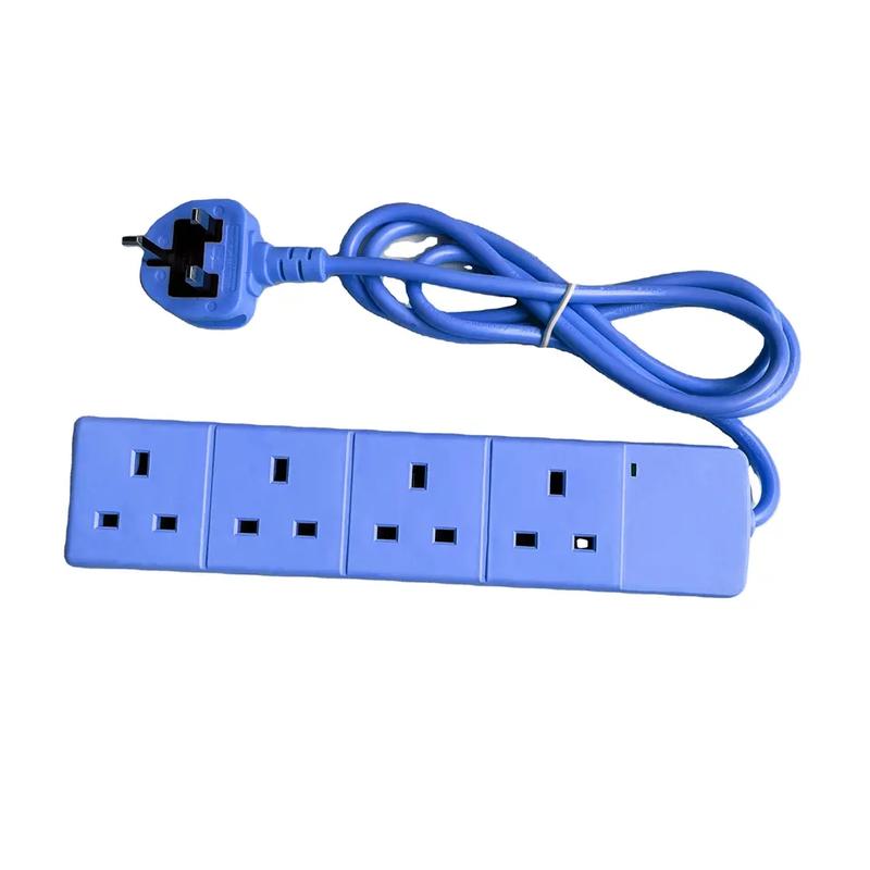 Blue UK Electric Power Cable Socket Extension Strip