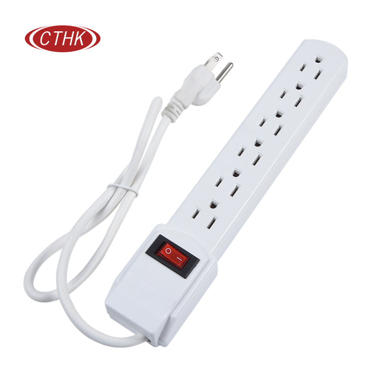 Six Sockets South American Power Strip