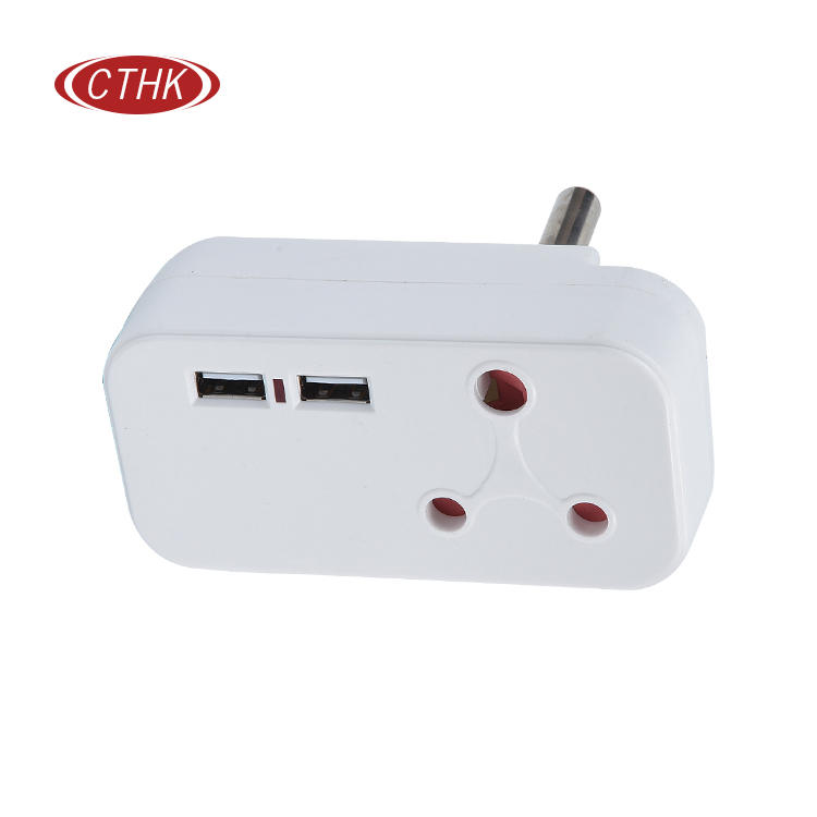 South Africa Adaptor With Two USB Sockets