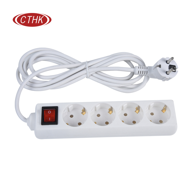 The European Power Strip With A Main Switch